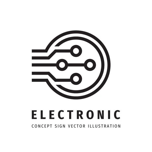 Technologie Numérique Modèle Logo Vectoriel Pour Identité Entreprise Icône Électronique — Image vectorielle