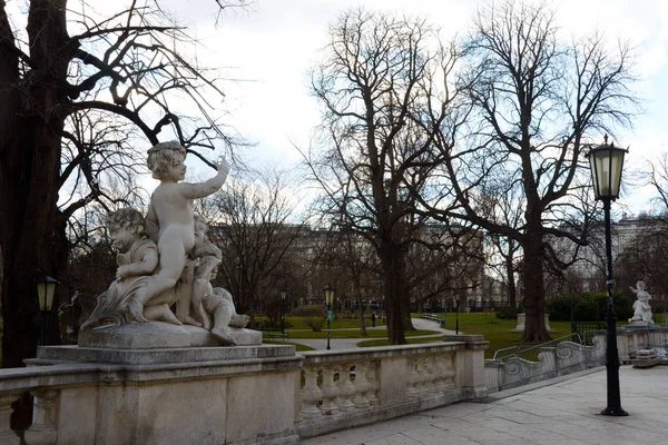 Bellissimo Maestoso Vario Palazzo Parco Complesso Hofburg Vienna Residenza Invernale — Foto Stock