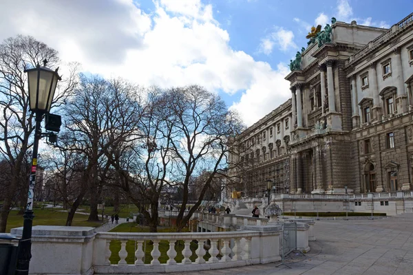 Güzel Görkemli Çeşitli Saray Karmaşık Hofburg Viyana Park Avusturyalı Habsburglar — Stok fotoğraf