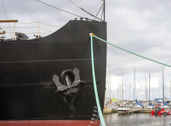 Tallinn Estland Augustus 2018 Schip Van Neus Metalen Anker Kabel — Stockfoto