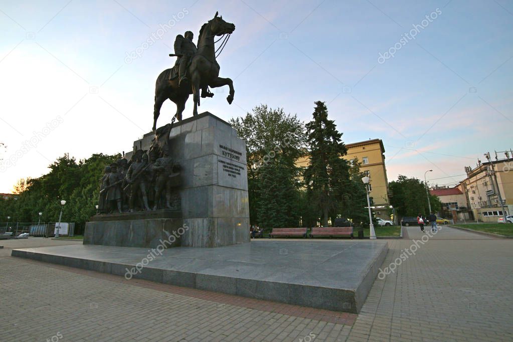 Moscow, Kutuzovsky prospect, the monument to General Kutuzov