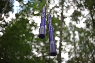 Moskova şehir yazında ip atlama