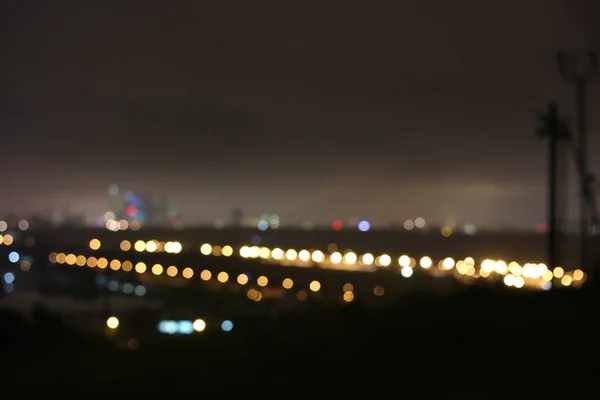 Moscow City Night Bokeh — Zdjęcie stockowe