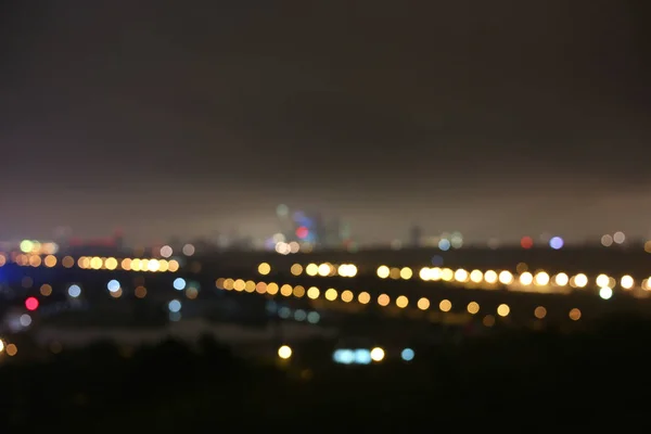 Ville Moscou Nuit Bokeh — Photo