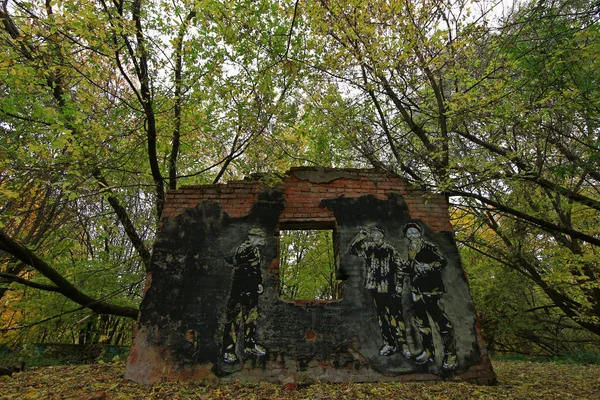 Moscow Graffiti Abandoned House — Stock Photo, Image