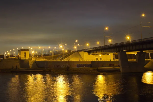 Stad Moskou Herfst Nacht Gebouw — Stockfoto