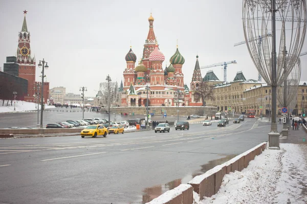 City Moscow Winter Zaryadye Park — Stock Photo, Image