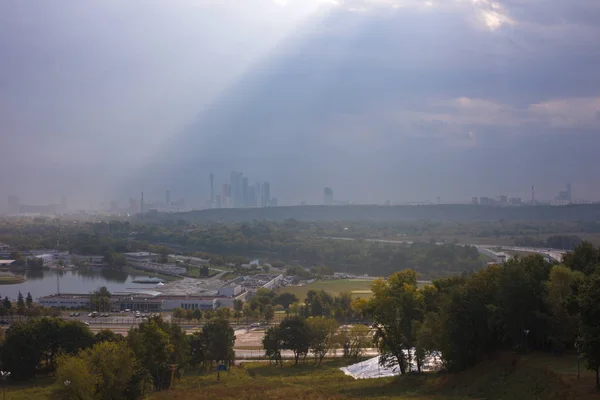 Město Moskva Jarní Příroda Krajina — Stock fotografie