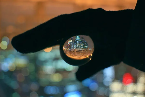城市莫斯科夜高层建筑 — 图库照片