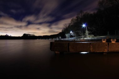 Moskova Nehri gece ilçe Kuntsevo 