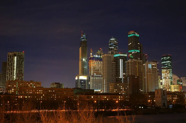 Landschap Moskou Stad Wolkenkrabber — Stockfoto