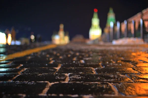 Nacht Stad Moskou Kremlin Van Moskou — Stockfoto