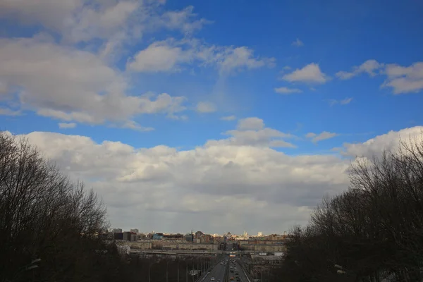 Vista Sobre Moscou Partir Altura Rio Moscou — Fotografia de Stock