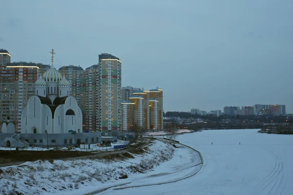 모스크바 지역입니다 풍경입니다 Pavshinsky 다리에 — 스톡 사진