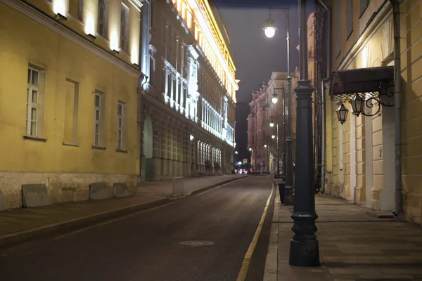 Ville Moscou Nuit Rue — Photo