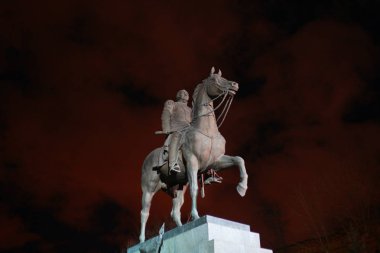 Moskova gece sokak mimari 