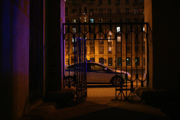 Ночь Москвы, улица Кутузовского проспекта
