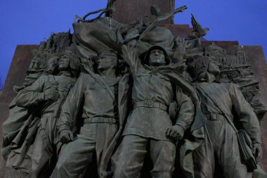 Moskova şehir gece zafer Parkı mimari sokak