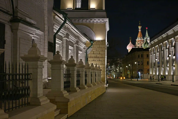 Noite Moscou Rua Zaryadye Park — Fotografia de Stock