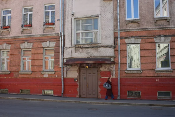 Κτίρια Της Οδού Πόλης Της Μόσχας — Φωτογραφία Αρχείου