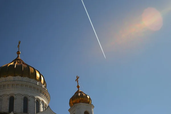 Достопримечательности Москвы Храм Христа Спасителя — стоковое фото