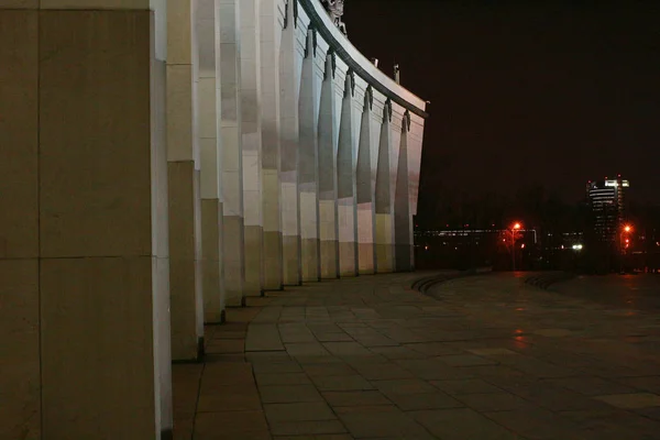 Foto Van Moscow City Nachtverlichting Victory Park Het Museum Van — Stockfoto