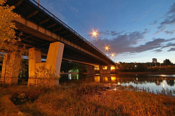 Строительство Моста Крылатской Улице — стоковое фото