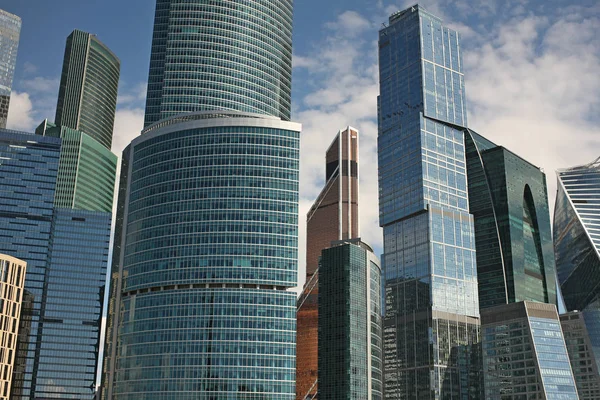 Stad Moskou Hoogbouw Kantoorgebouwen — Stockfoto