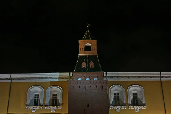 Moskvas Natt Torn Moskvas Kreml — Stockfoto