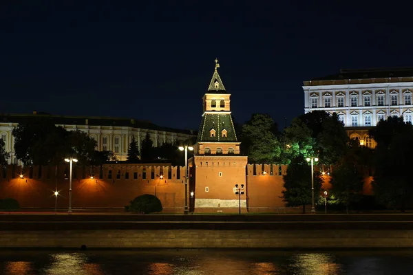 Torres Nocturnas Moscú Del Kremlin Moscú — Foto de Stock