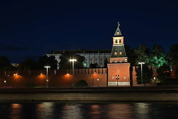 Ville Moscou Tours Nuit Kremlin Moscou — Photo