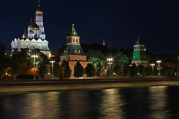 Moskova Kremlin Moskova Gece Kuleleri Şehir — Stok fotoğraf