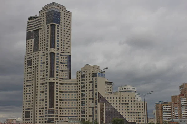 Stadt Moskau Wolkenkratzer Auf Der Straße Marschall Schukow Avenue — Stockfoto