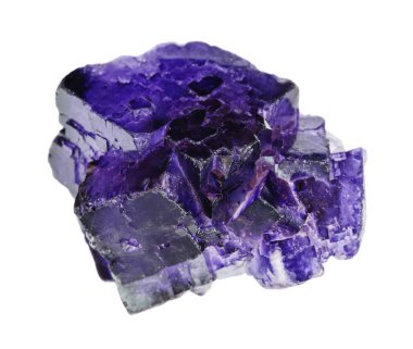 Koyu mavi flourite kristalleri