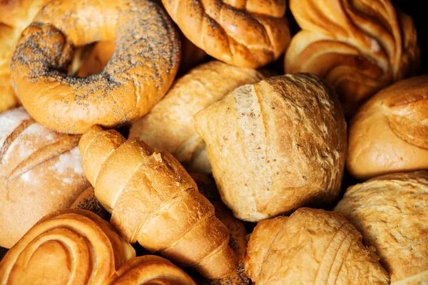 Pişmiş ekmek ürün yelpazesine. Gıda arka plan