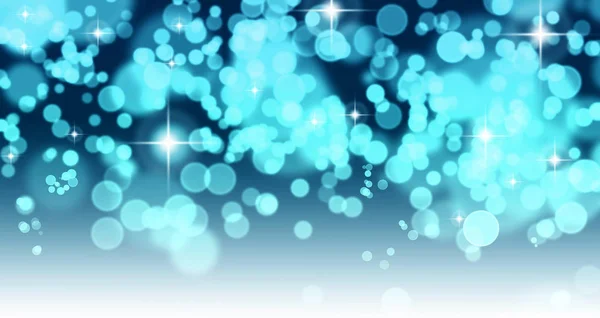 Blue Black Glitter Defocused Lights Background Stars Beautiful Bokeh — Stock Photo, Image