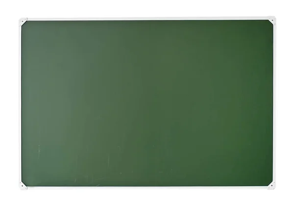 Tablero Escolar Verde Oscuro Blanco Aislado Sobre Fondo Blanco — Foto de Stock