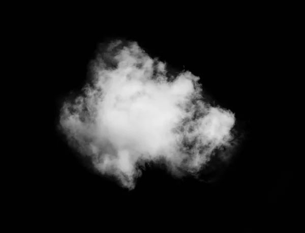 Белое Пушистое Облако Черном Фоне — стоковое фото