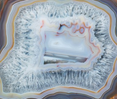 Dilim çok renkli dantelli akik