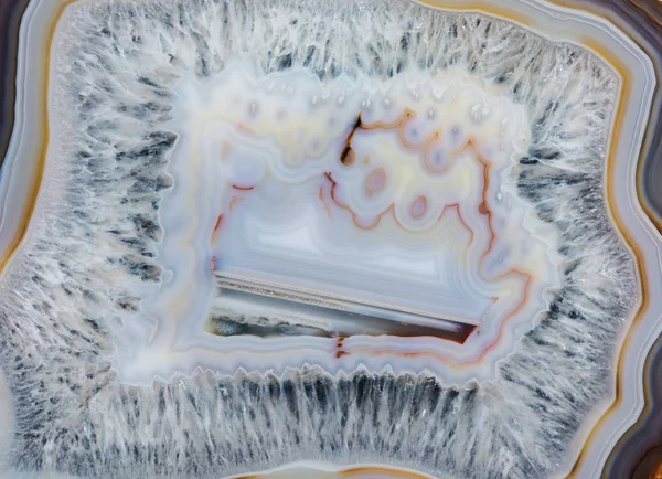 Wielobarwny Lacy Agat zbliżenie — Zdjęcie stockowe