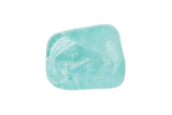 Aquamarine gemstone on a white background — Stock Photo, Image