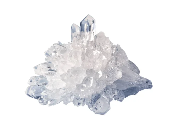 Genomskinliga kristaller av bergskristall Royaltyfria Stockbilder