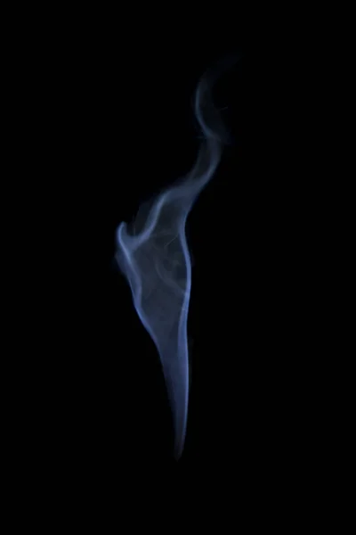 Абстрактный Обезжиренный Белый Дымовой Пар Выделенный Черном Фоне — стоковое фото