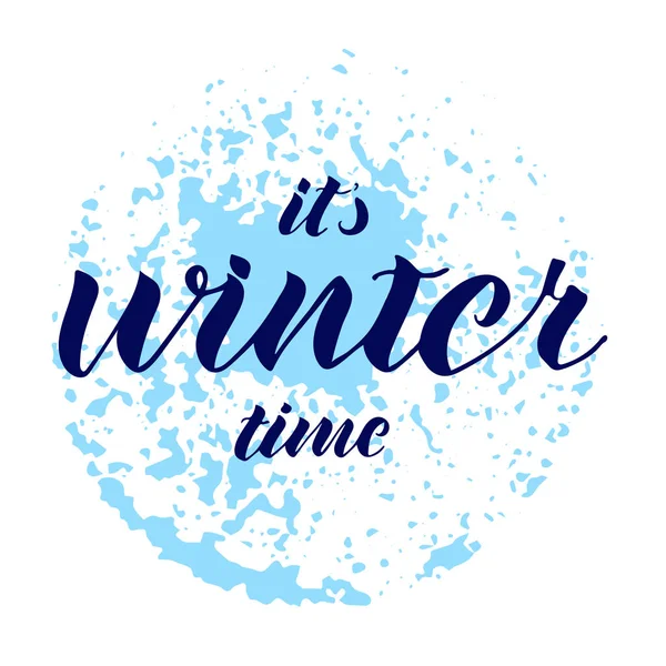 Winter lettering. It's winter time. — Stock Vector