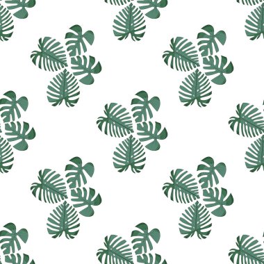  Gruplar baskı monstera