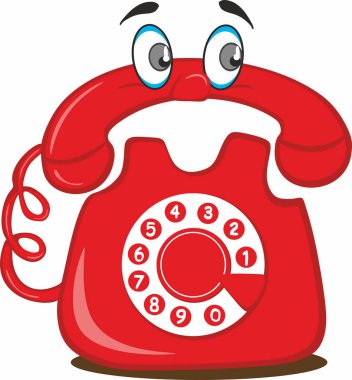 vektör çizim komik telefon