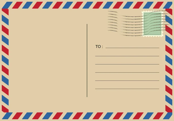 Mektupları Posta Damgaları Havayolu Vektör Çizim Tasarımlar — Stok Vektör