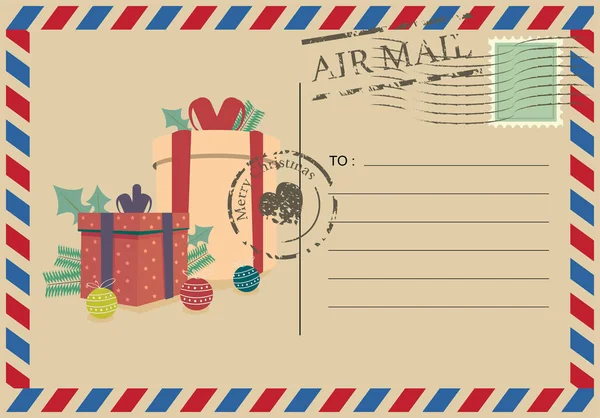 Navidad Año Nuevo Tarjetas Vector Ilustración — Archivo Imágenes Vectoriales