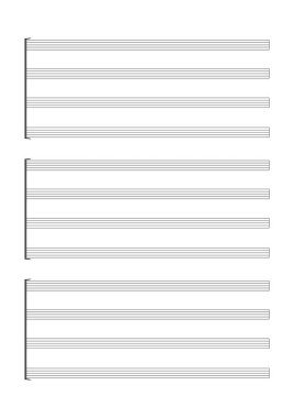 Bir ses ya da solo enstrümanlar boş levha müzik vectorillustration ifadenin boş levha müzik sayfası