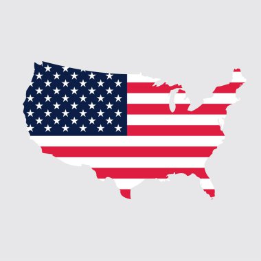 Amerikan bayrağı veya Amerika Birleşik Devletleri sembolü Amerikan bayrağı simgesi üzerinde arka plan vektör bayrağı